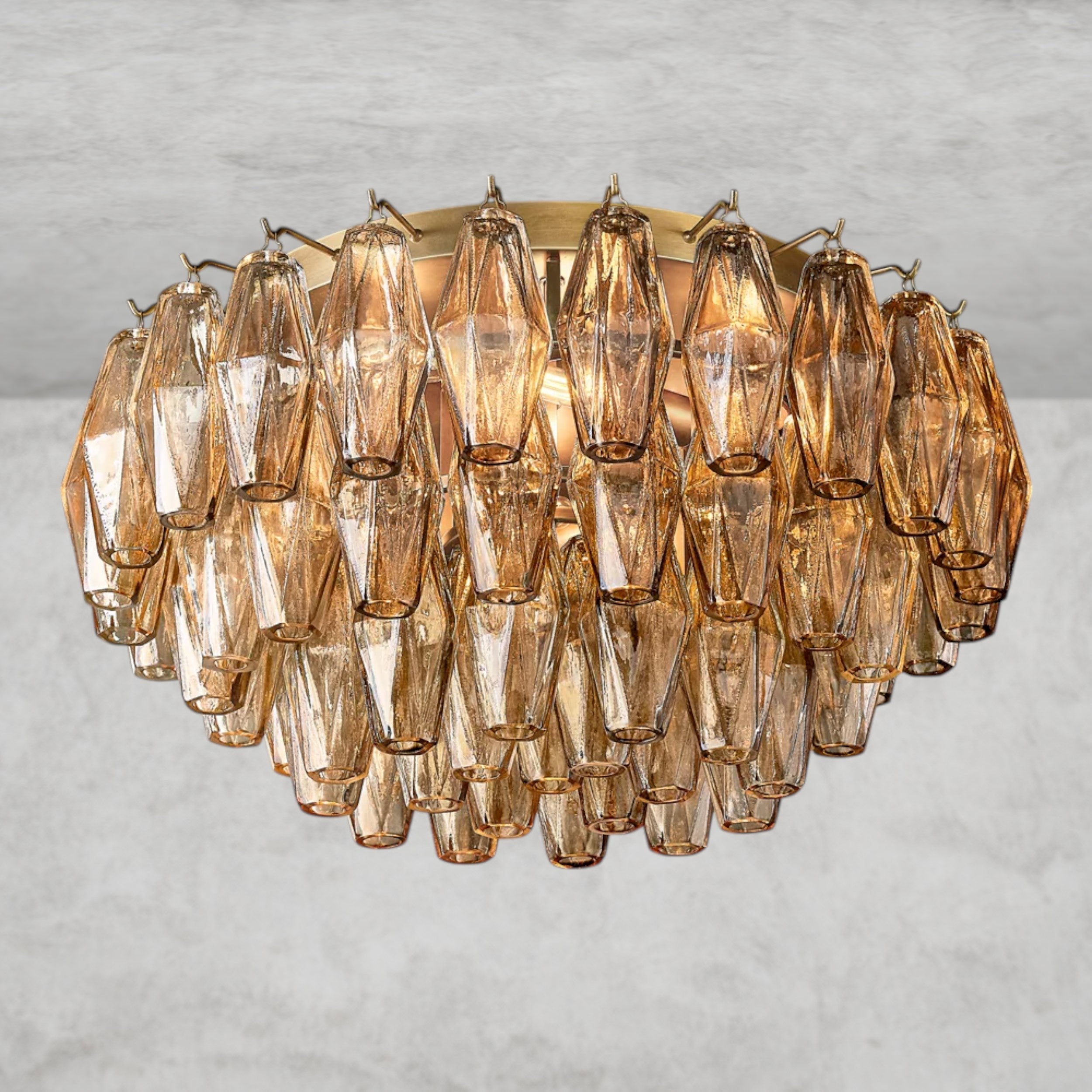 Chiara Clear/ Smoke Glass Flushmount 17", 22"